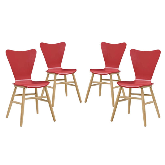 Cascade Dining Chair Set of 4 Red EEI-3380-RED