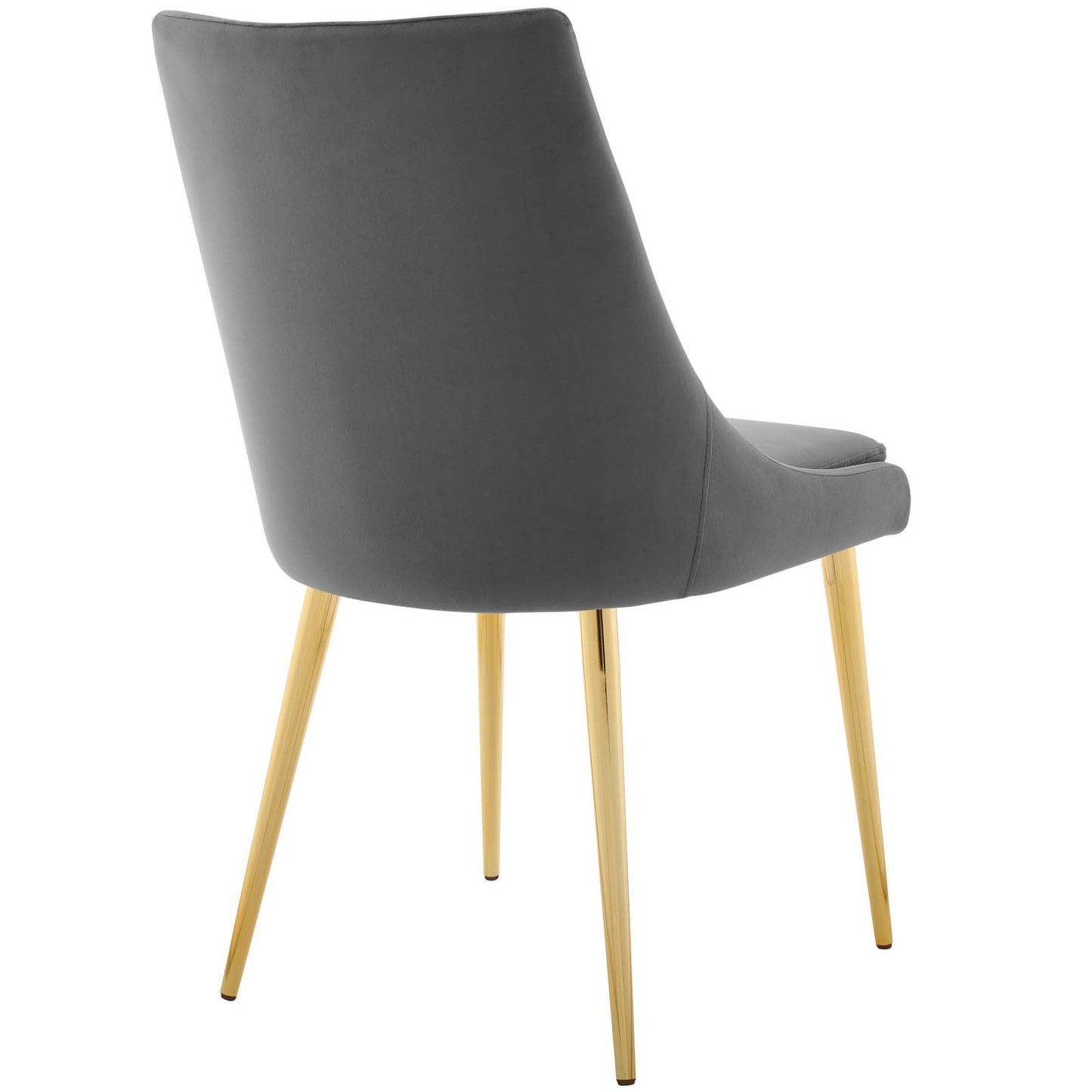 Viscount Modern Accent Performance Velvet Dining Chair Gray EEI-3416-GRY