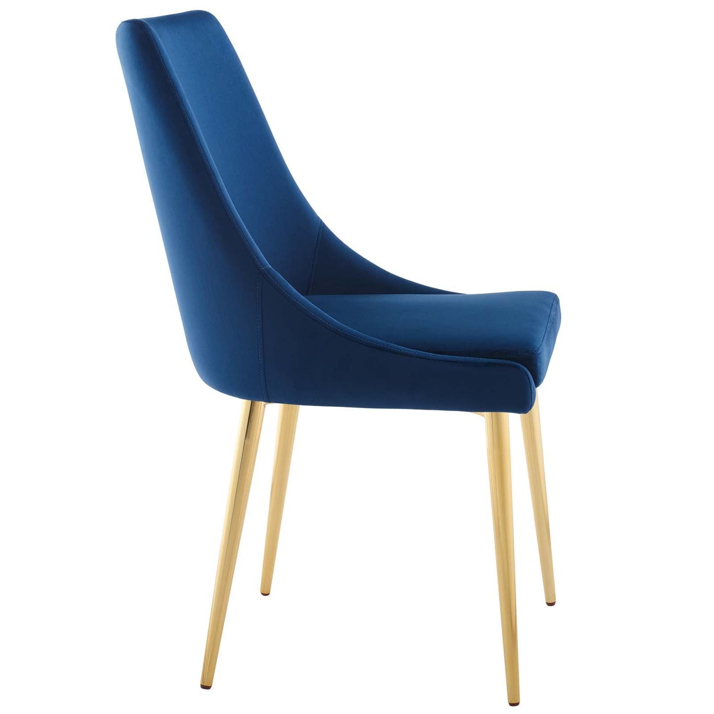 Viscount Modern Accent Performance Velvet Dining Chair Navy EEI-3416-NAV