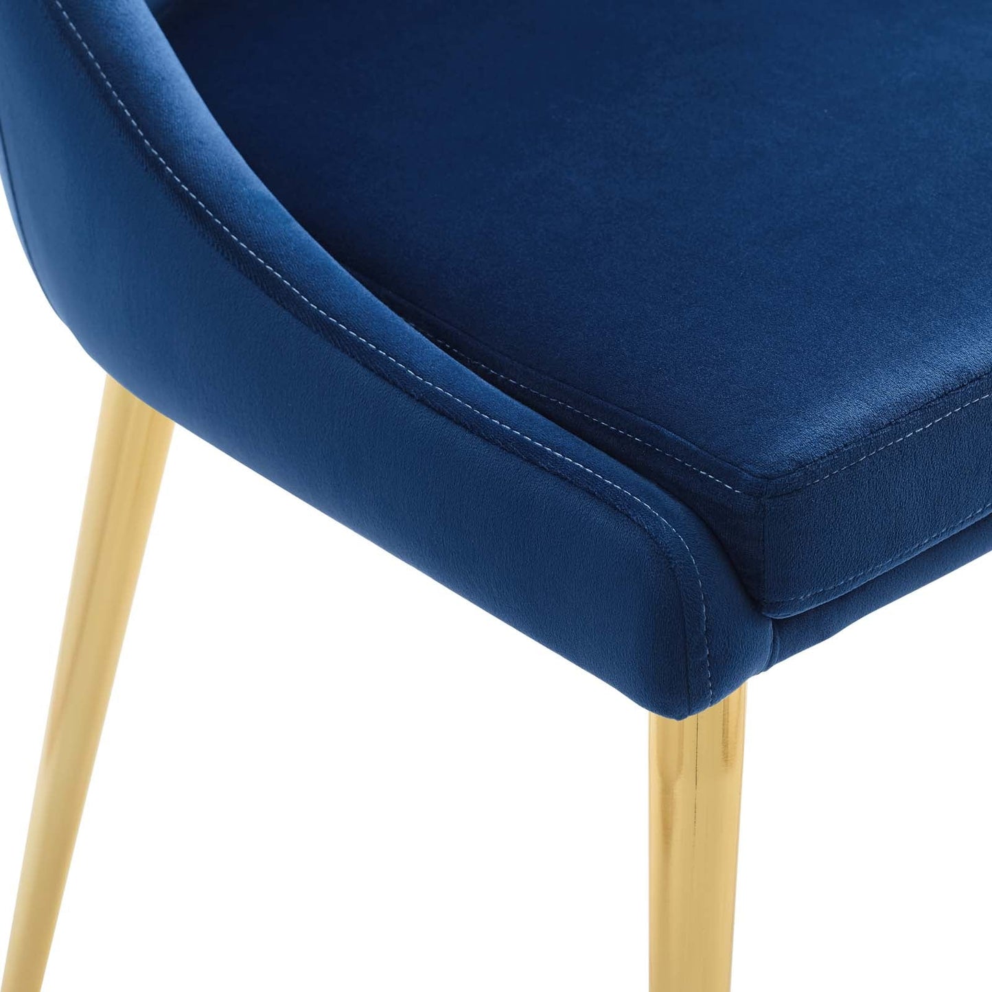 Viscount Modern Accent Performance Velvet Dining Chair Navy EEI-3416-NAV