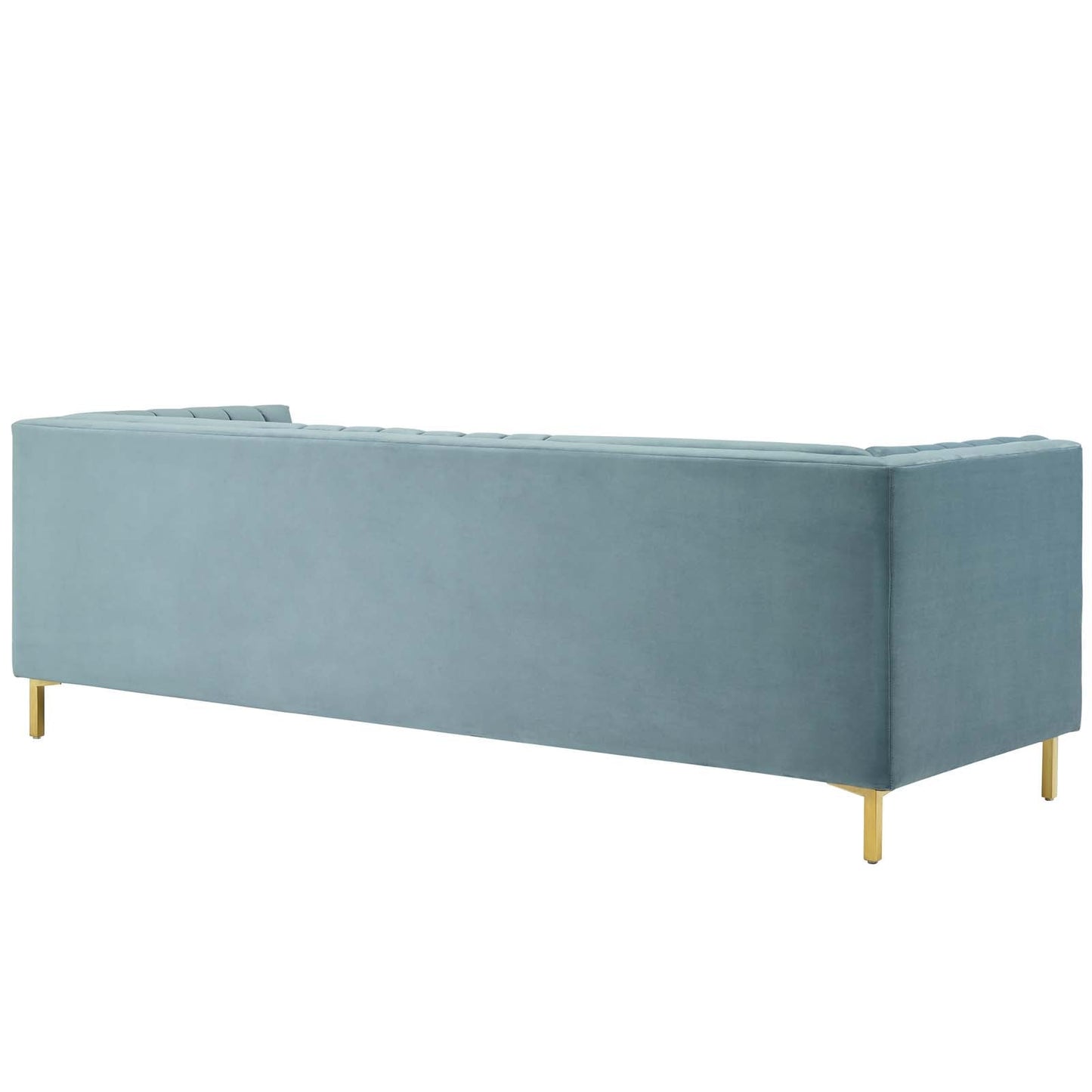 Ingenuity Channel Tufted Performance Velvet Sofa Light Blue EEI-3454-LBU