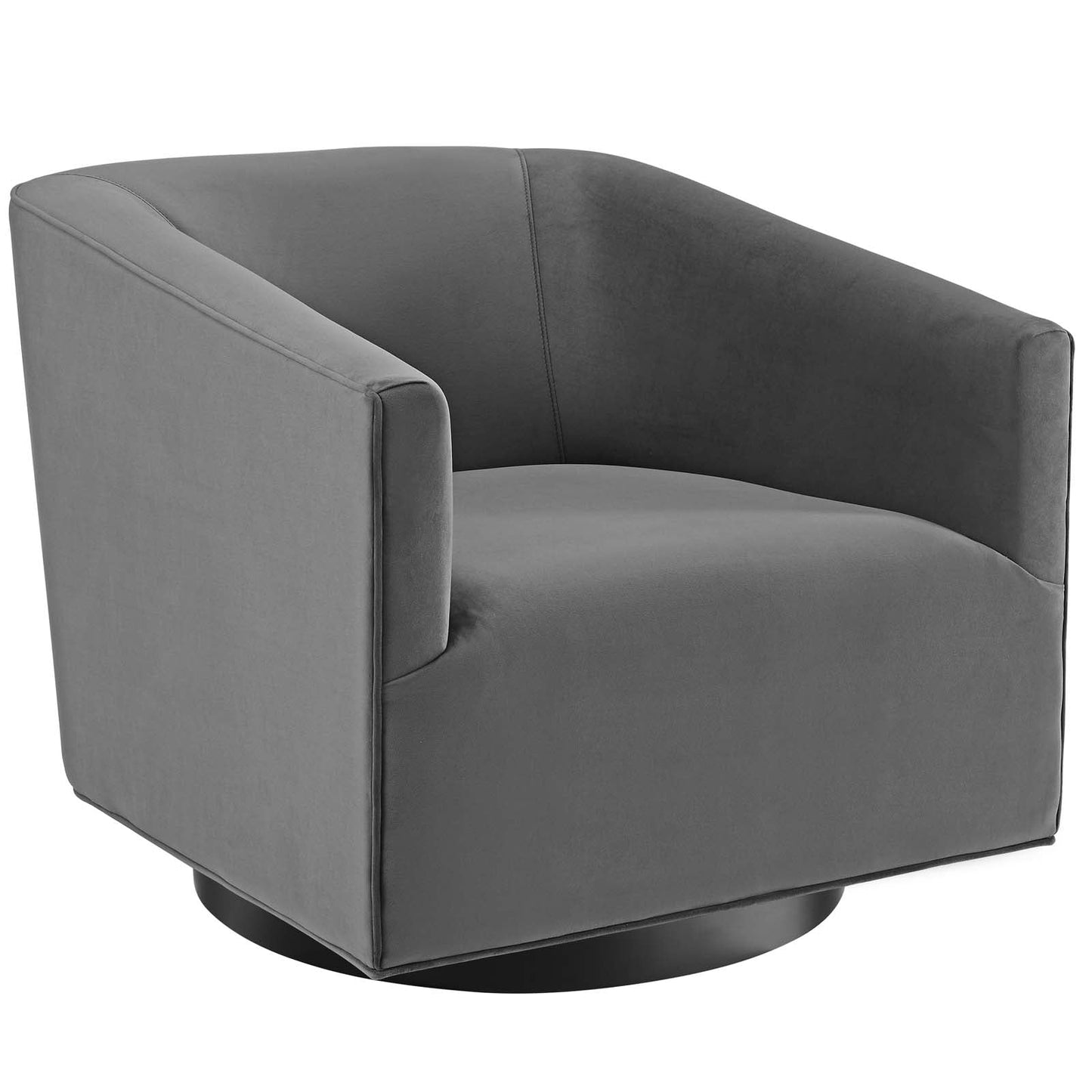 Twist Accent Lounge Performance Velvet Swivel Chair Gray EEI-3456-GRY