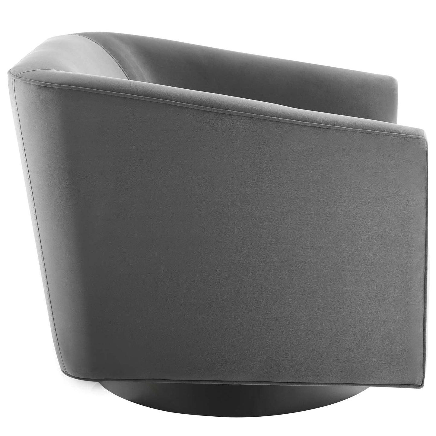 Twist Accent Lounge Performance Velvet Swivel Chair Gray EEI-3456-GRY