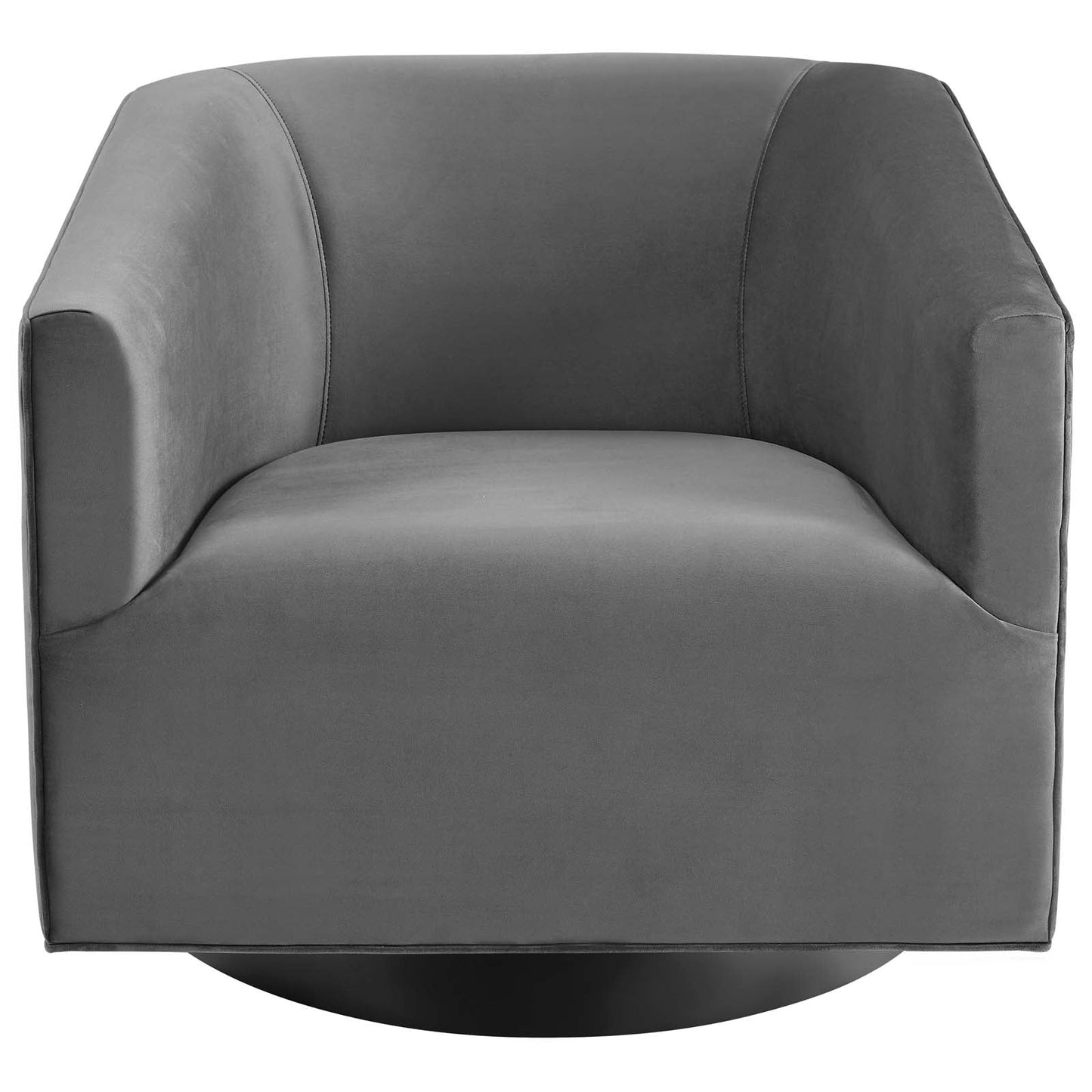 Twist Accent Lounge Performance Velvet Swivel Chair Gray EEI-3456-GRY