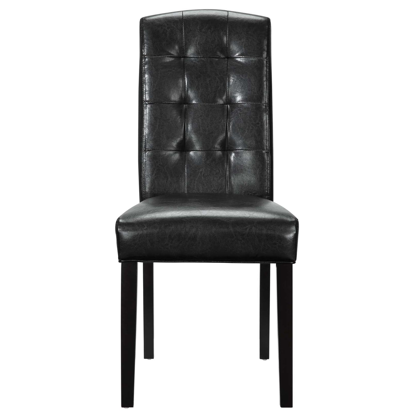 Perdure Dining Chairs Vinyl Set of 4 Black EEI-3464-BLK