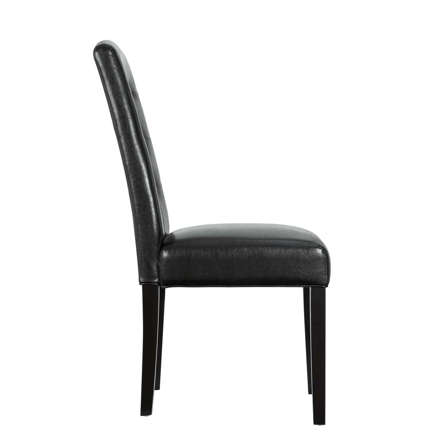 Perdure Dining Chairs Vinyl Set of 4 Black EEI-3464-BLK