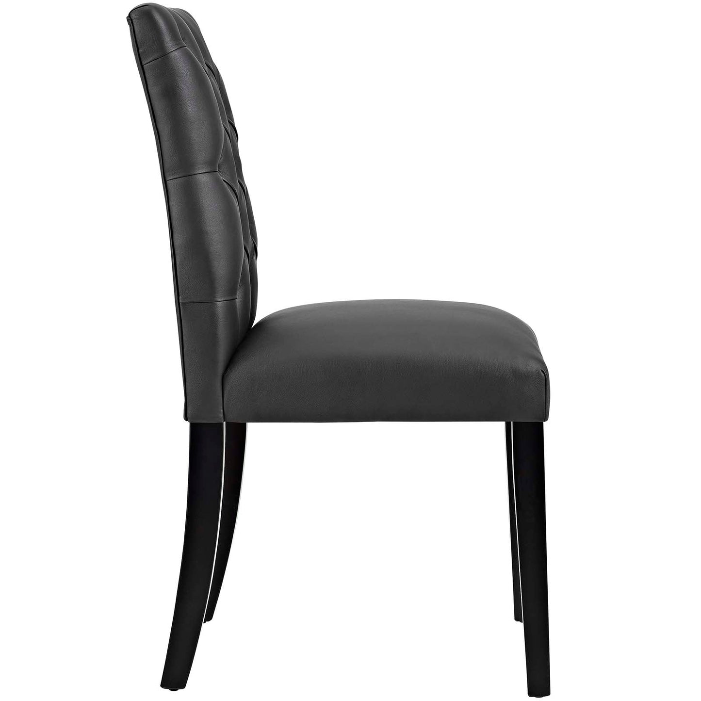 Duchess Dining Chair Vinyl Set of 2 Black EEI-3472-BLK