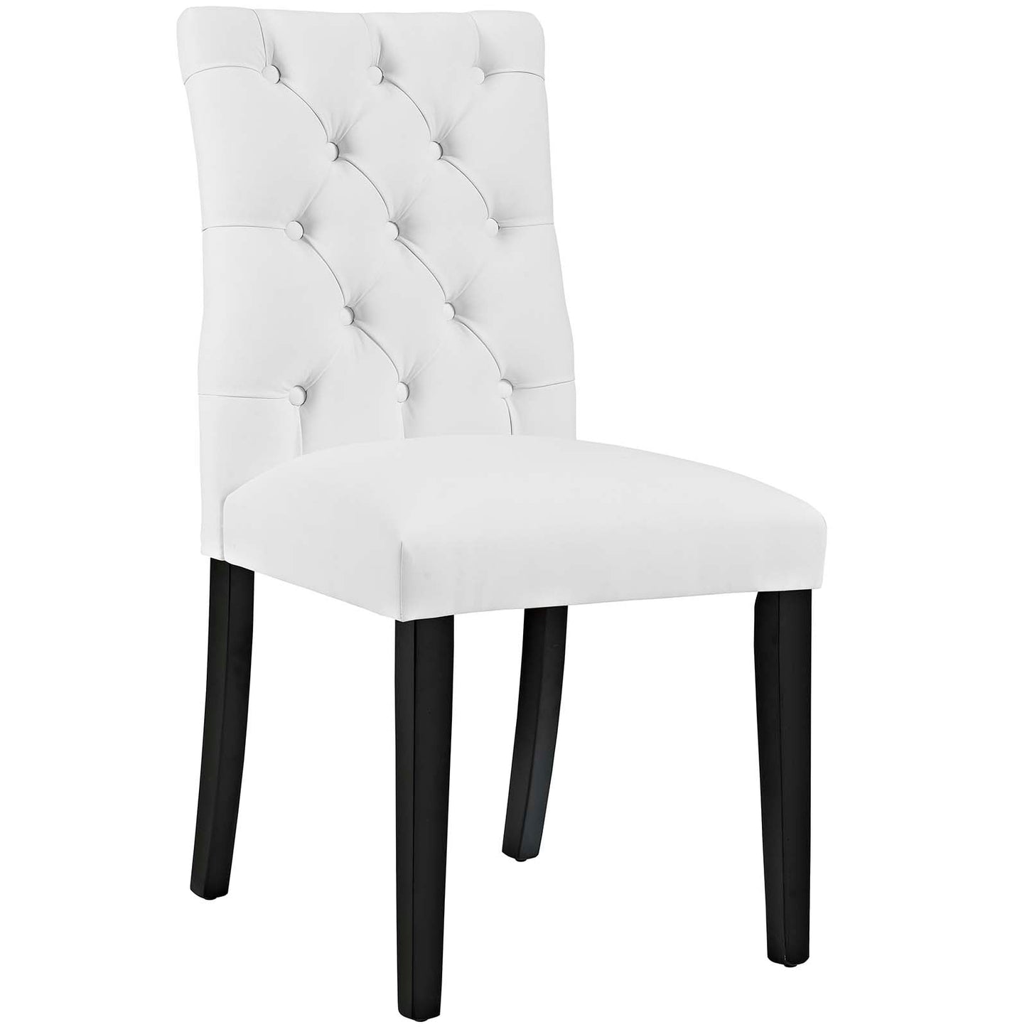 Duchess Dining Chair Vinyl Set of 2 White EEI-3472-WHI