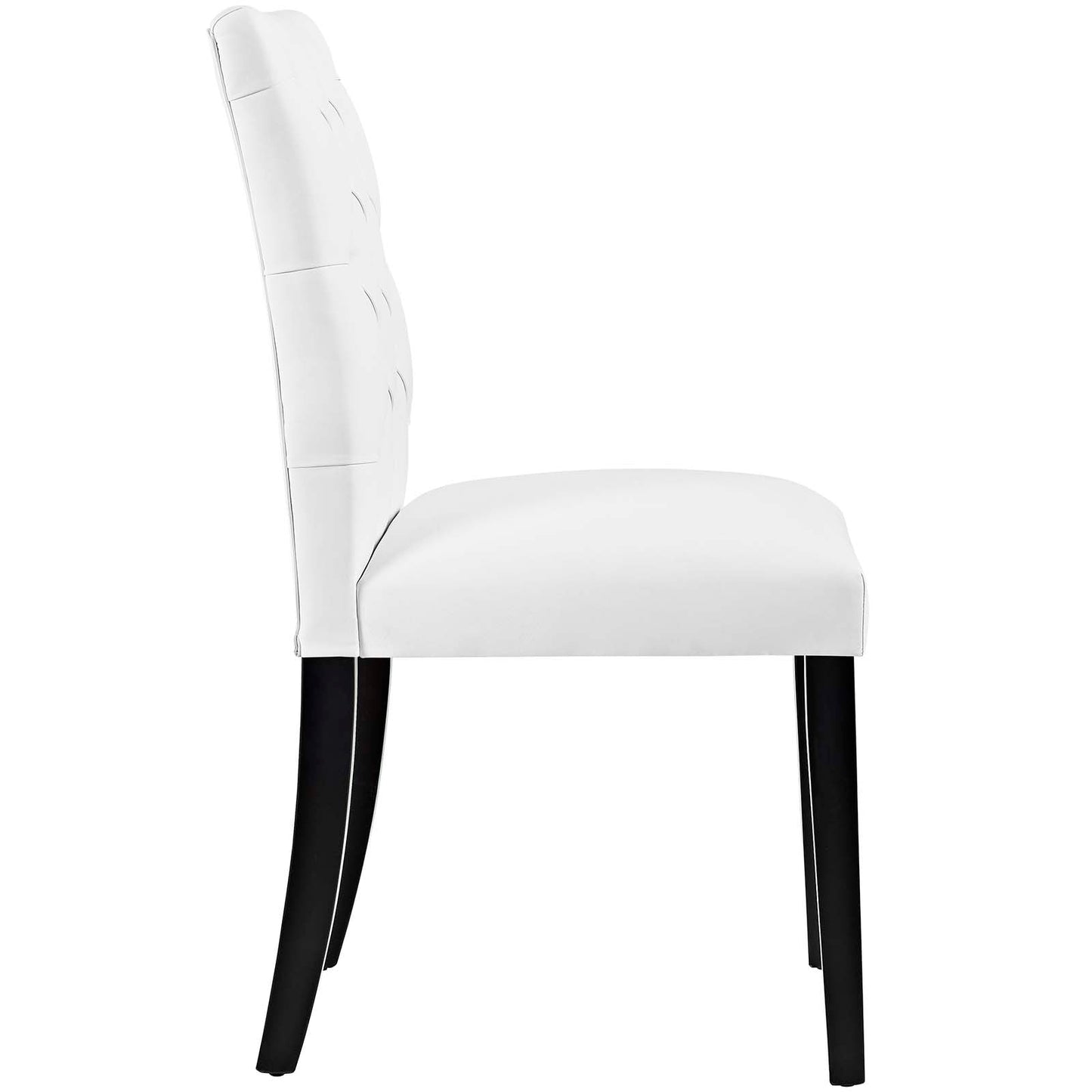 Duchess Dining Chair Vinyl Set of 2 White EEI-3472-WHI