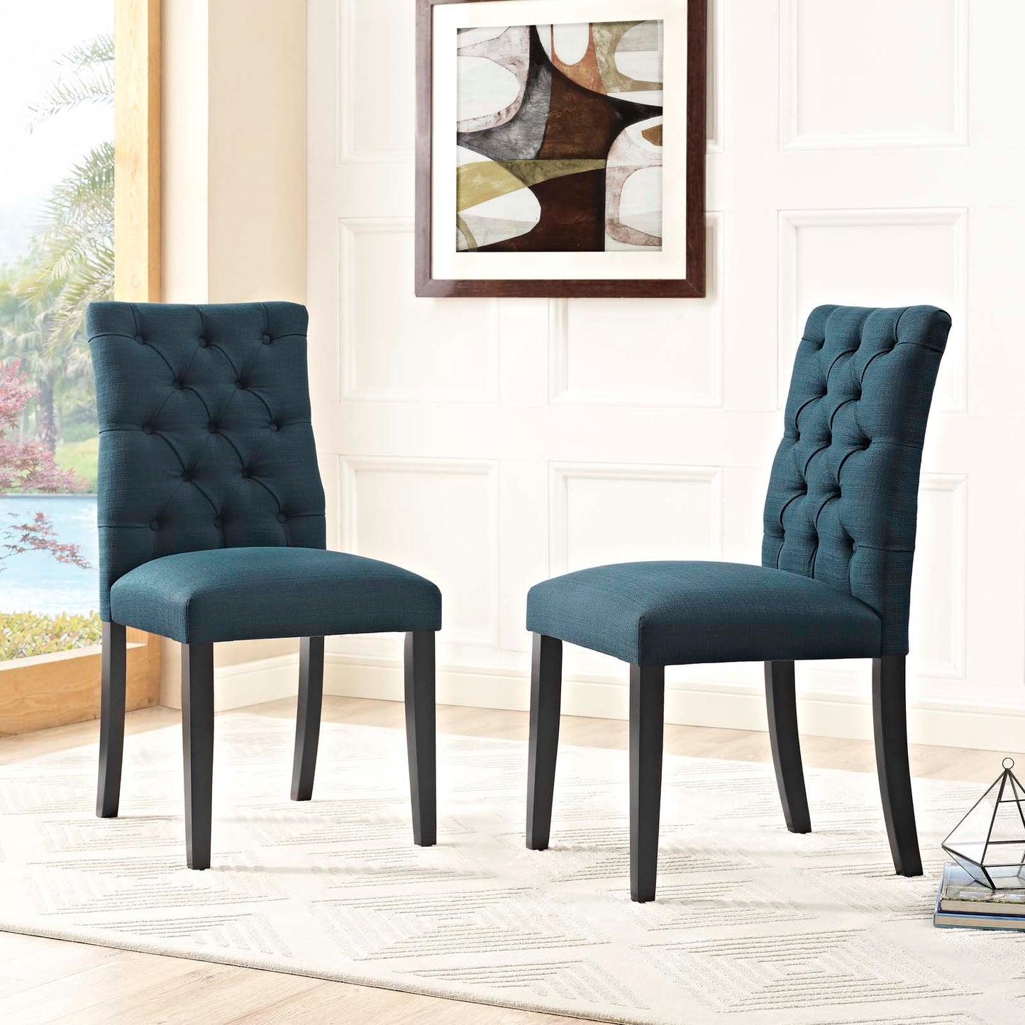 Duchess Dining Chair Fabric Set of 2 Azure EEI-3474-AZU