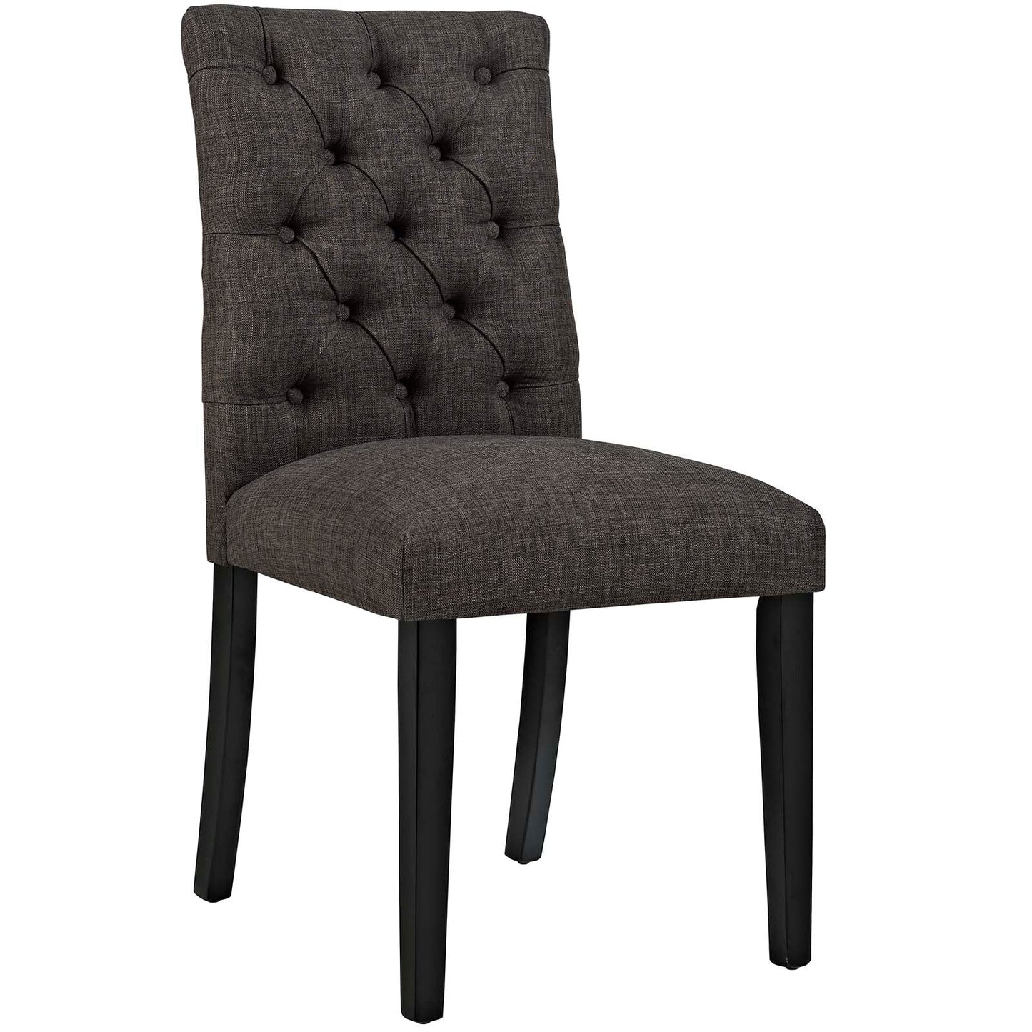 Duchess Dining Chair Fabric Set of 2 Brown EEI-3474-BRN