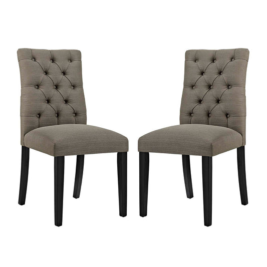 Duchess Dining Chair Fabric Set of 2 Granite EEI-3474-GRA