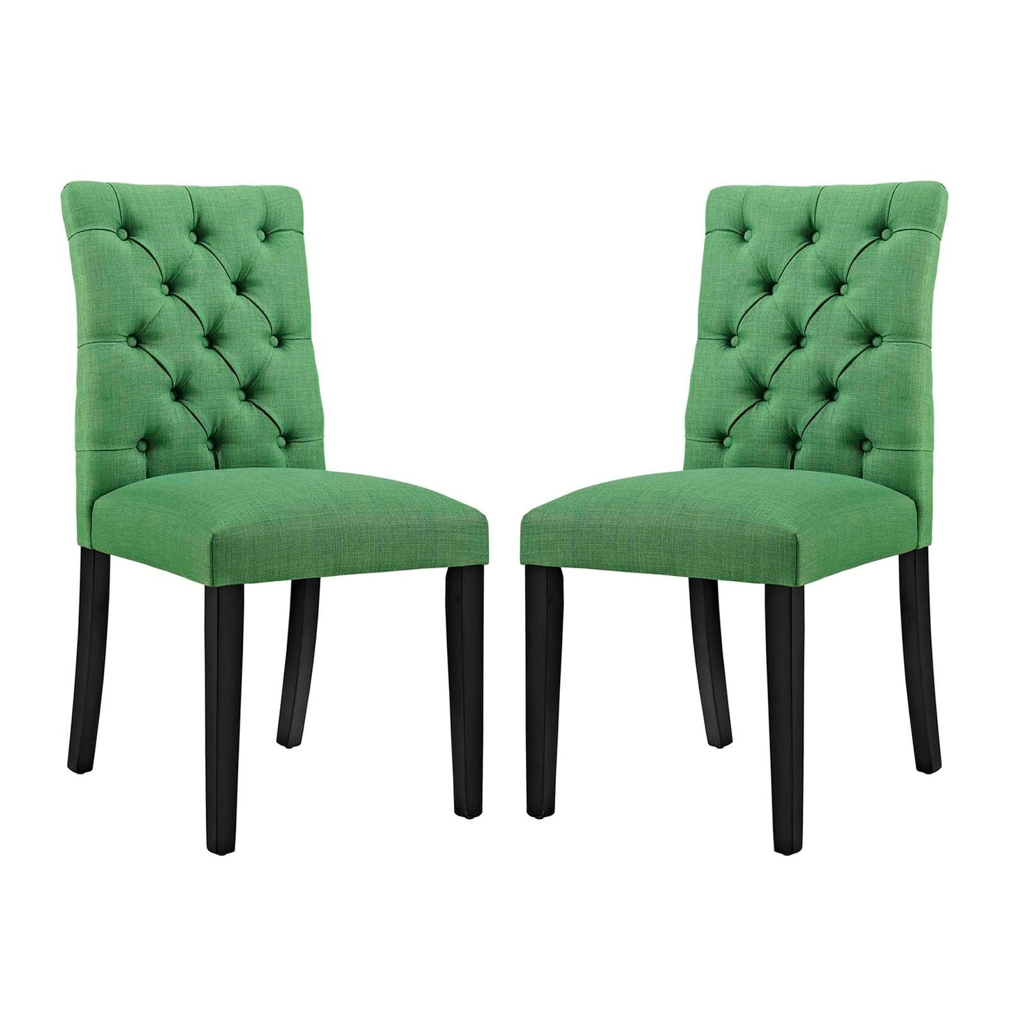 Duchess Dining Chair Fabric Set of 2 Green EEI-3474-GRN