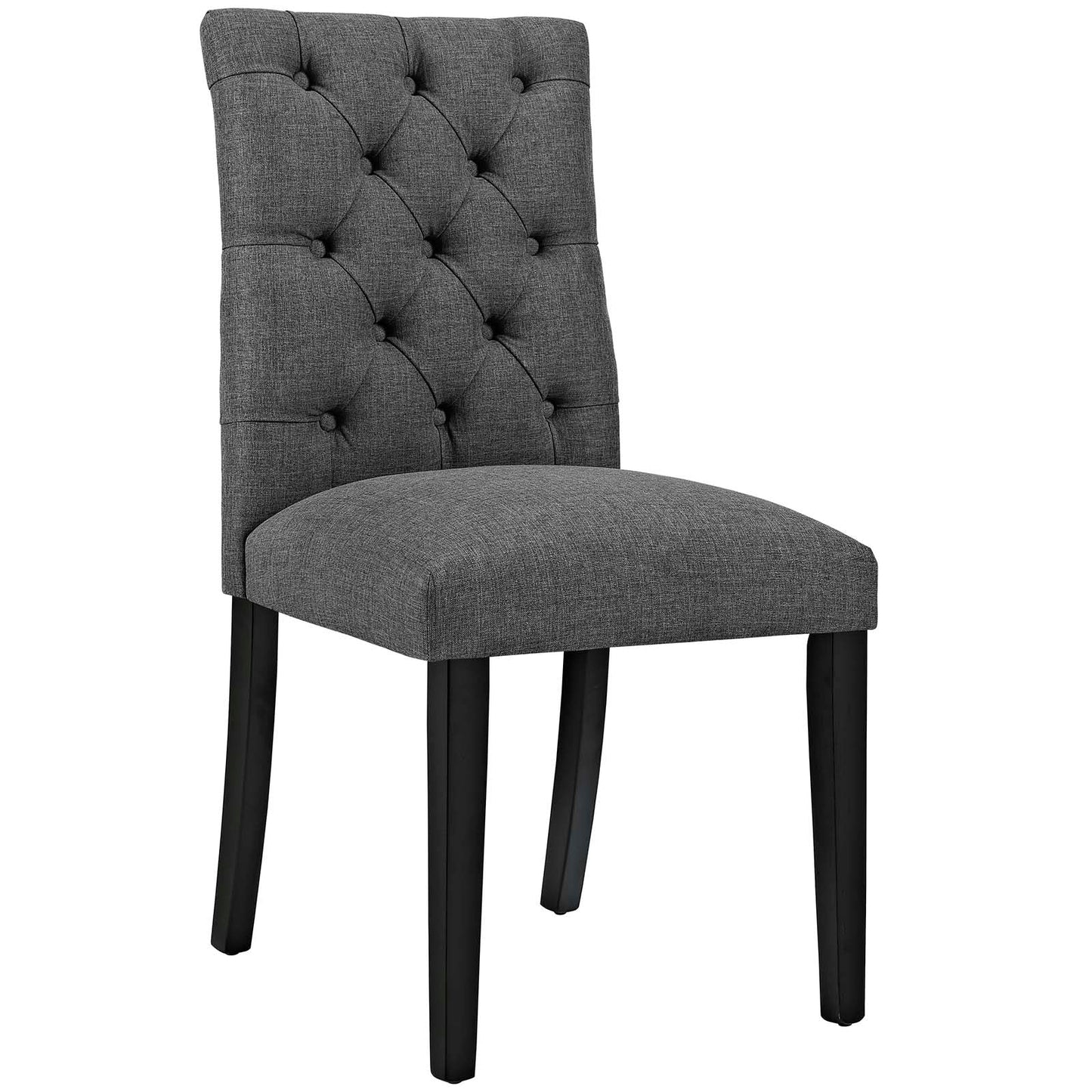 Duchess Dining Chair Fabric Set of 2 Gray EEI-3474-GRY