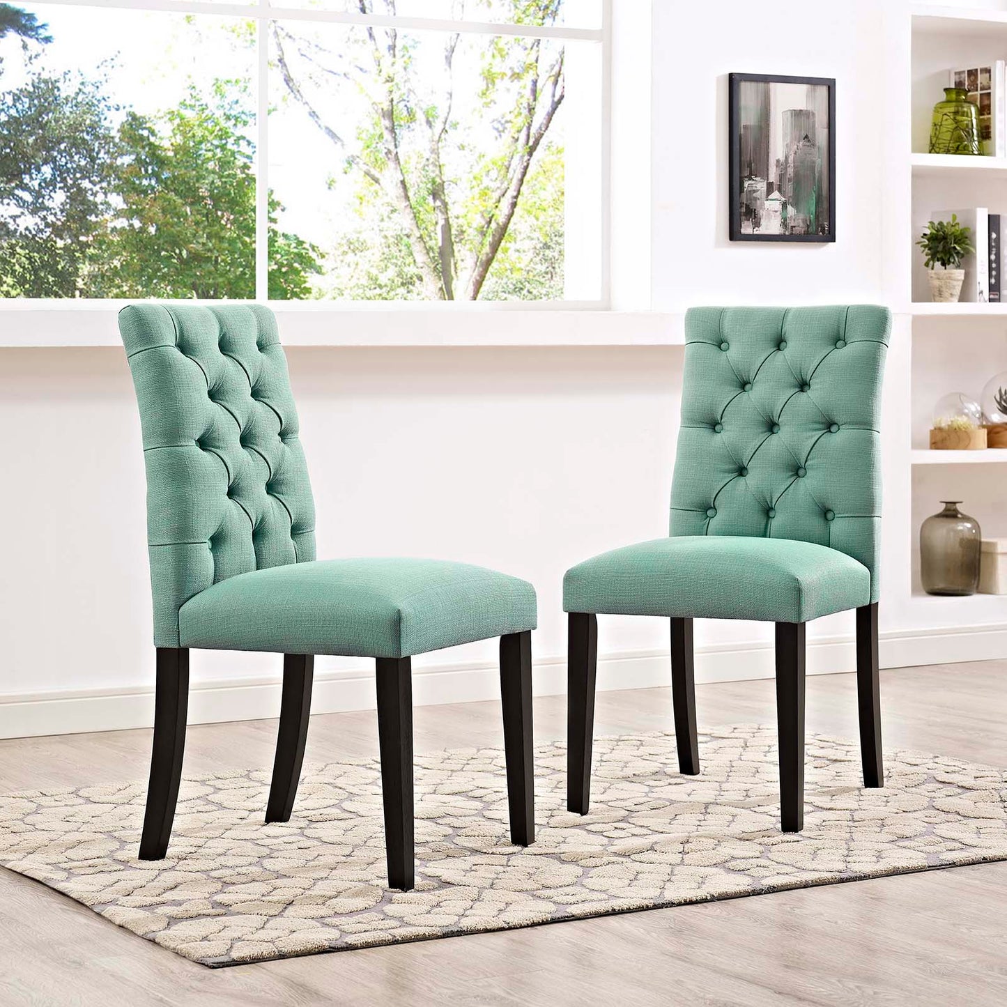 Duchess Dining Chair Fabric Set of 2 Laguna EEI-3474-LAG