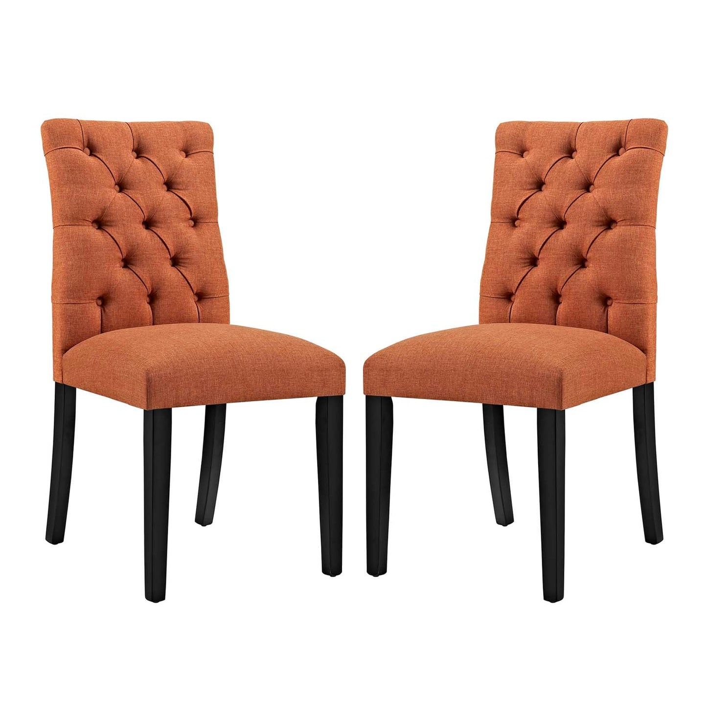 Duchess Dining Chair Fabric Set of 2 Orange EEI-3474-ORA