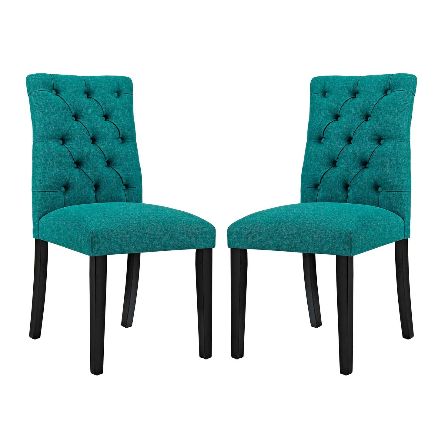 Duchess Dining Chair Fabric Set of 2 Teal EEI-3474-TEA