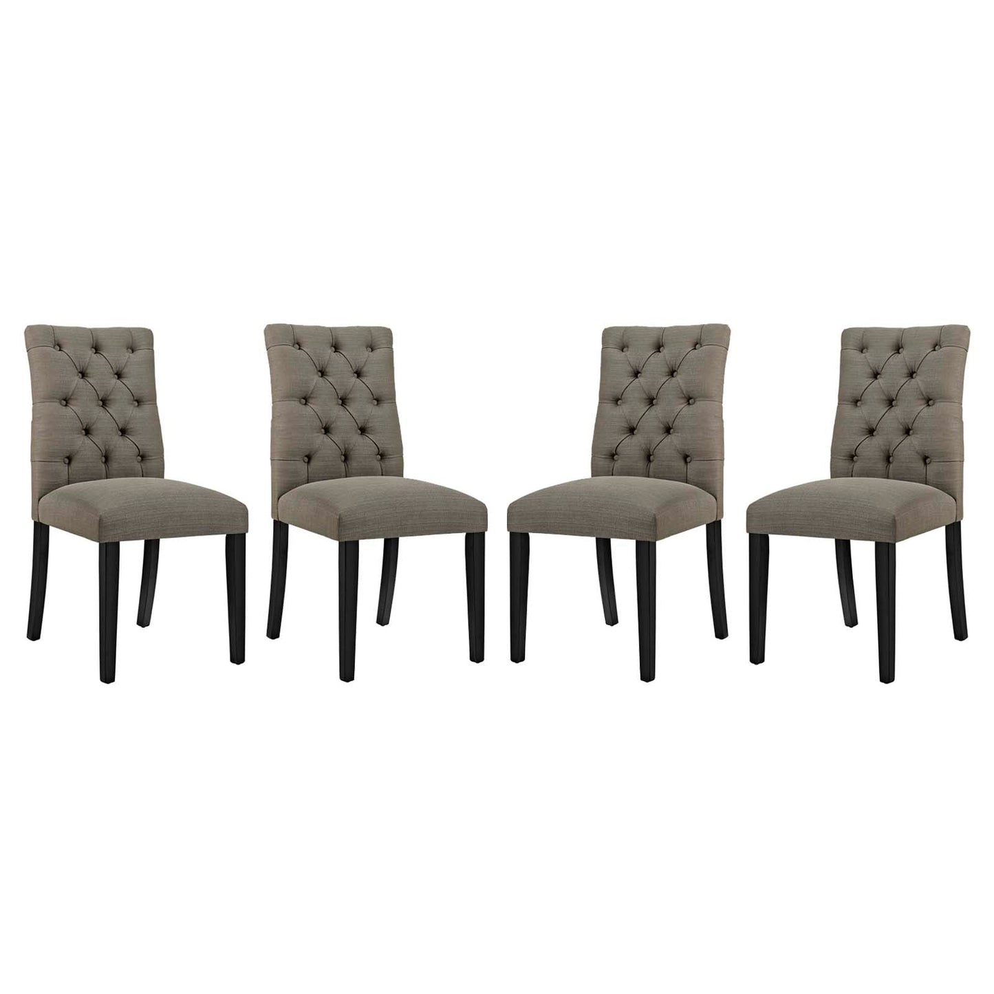 Duchess Dining Chair Fabric Set of 4 Granite EEI-3475-GRA