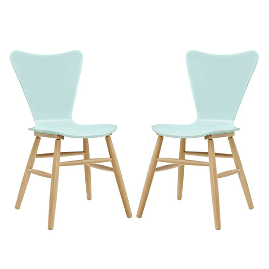 Cascade Dining Chair Set of 2 Light Blue EEI-3476-LBU