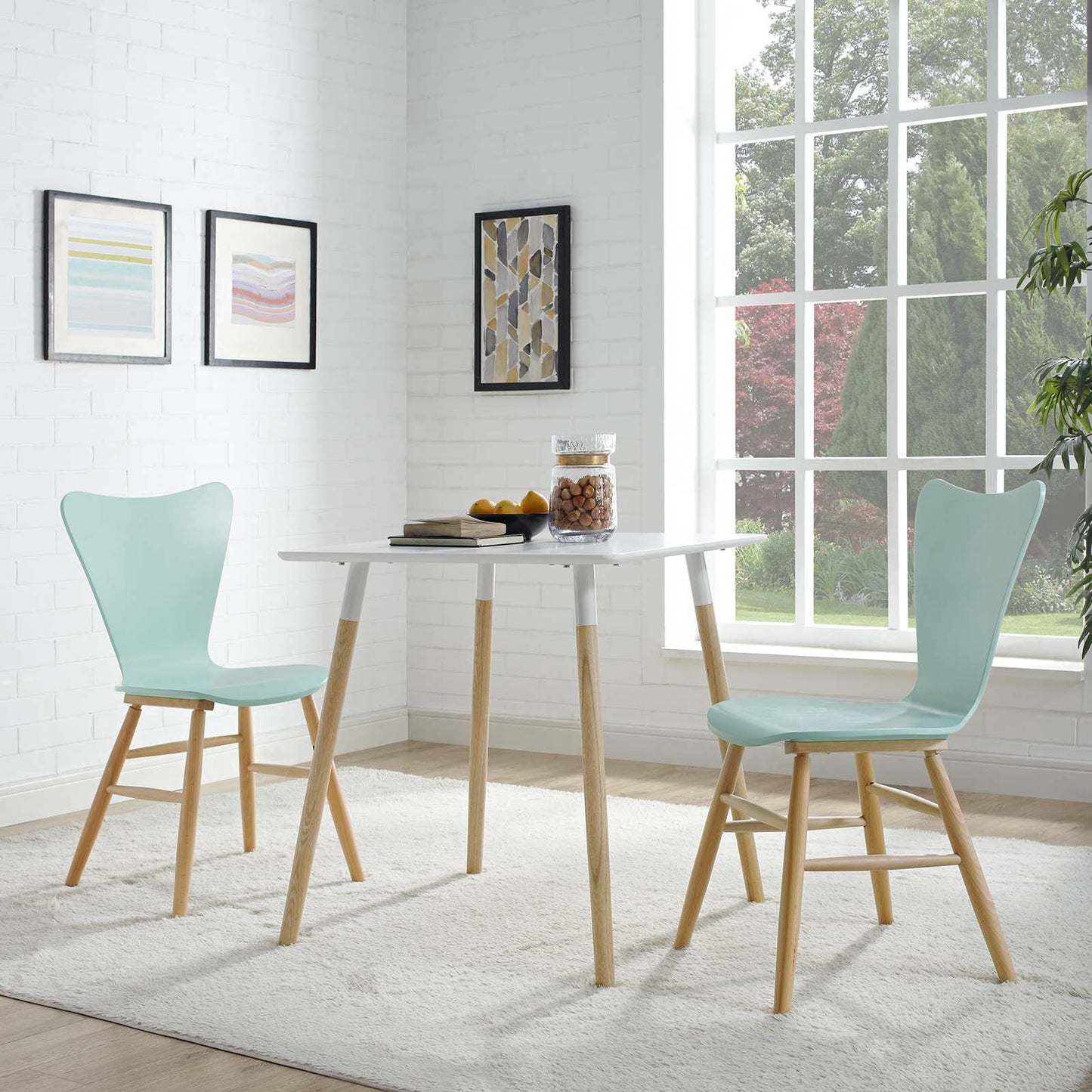 Cascade Dining Chair Set of 2 Light Blue EEI-3476-LBU