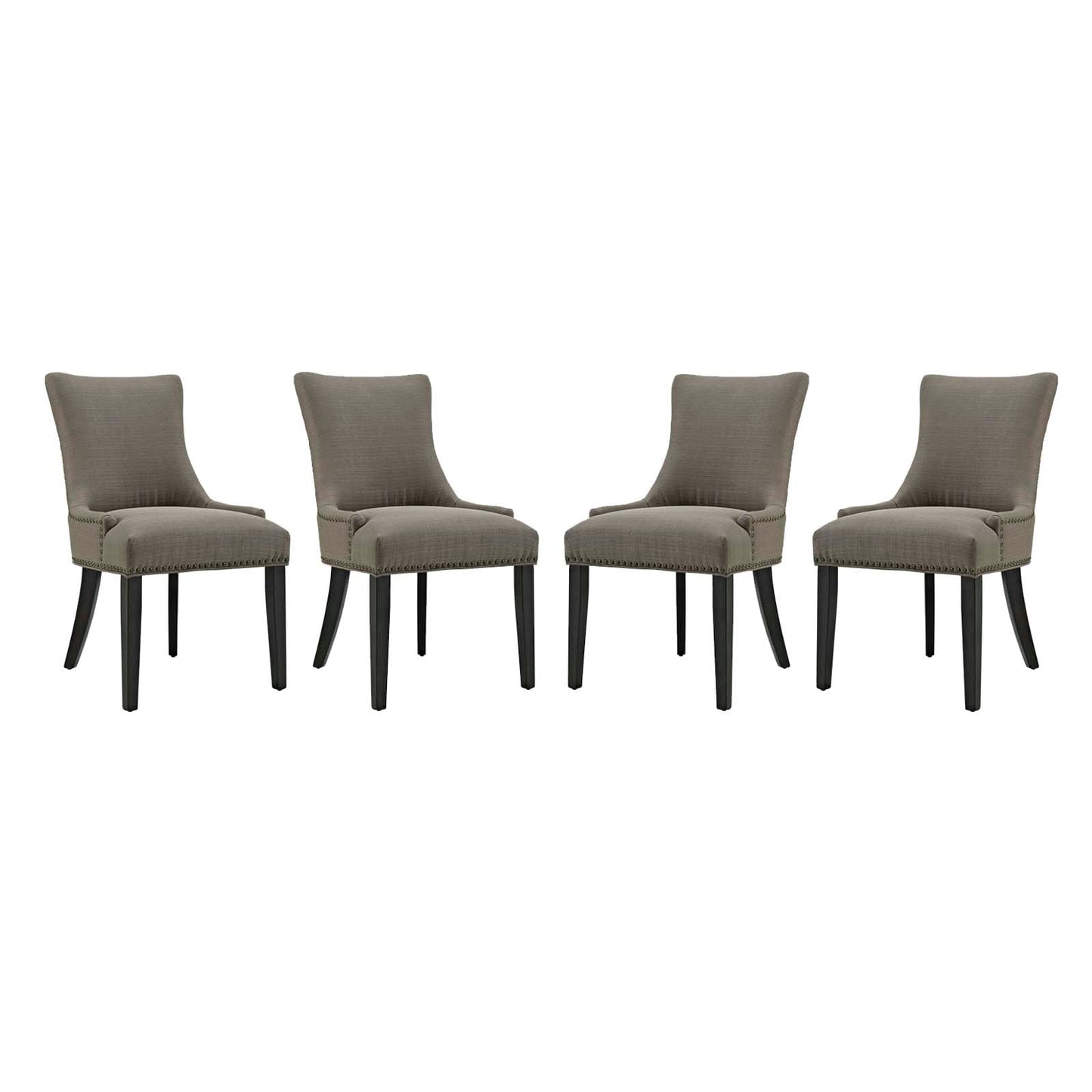 Marquis Dining Chair Fabric Set of 4 Granite EEI-3497-GRA