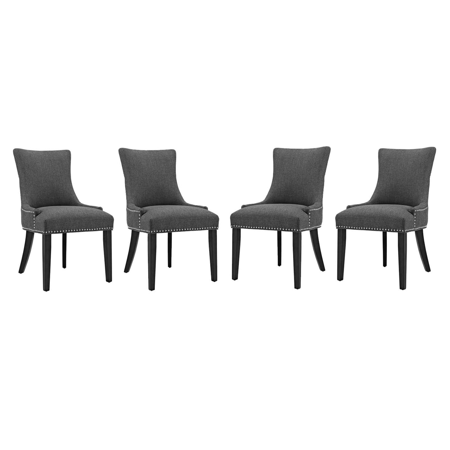 Marquis Dining Chair Fabric Set of 4 Gray EEI-3497-GRY