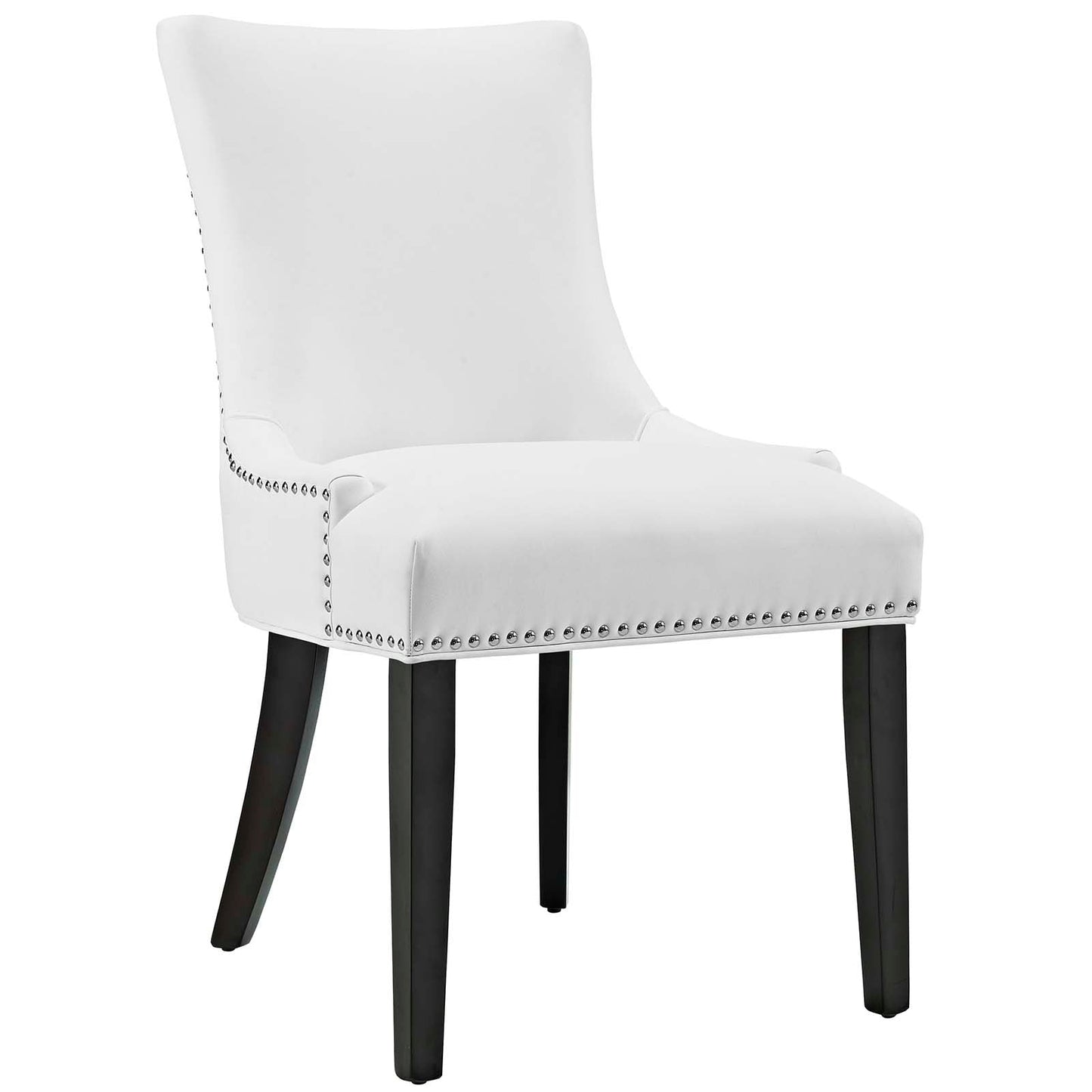 Marquis Dining Chair Faux Leather Set of 2 White EEI-3498-WHI