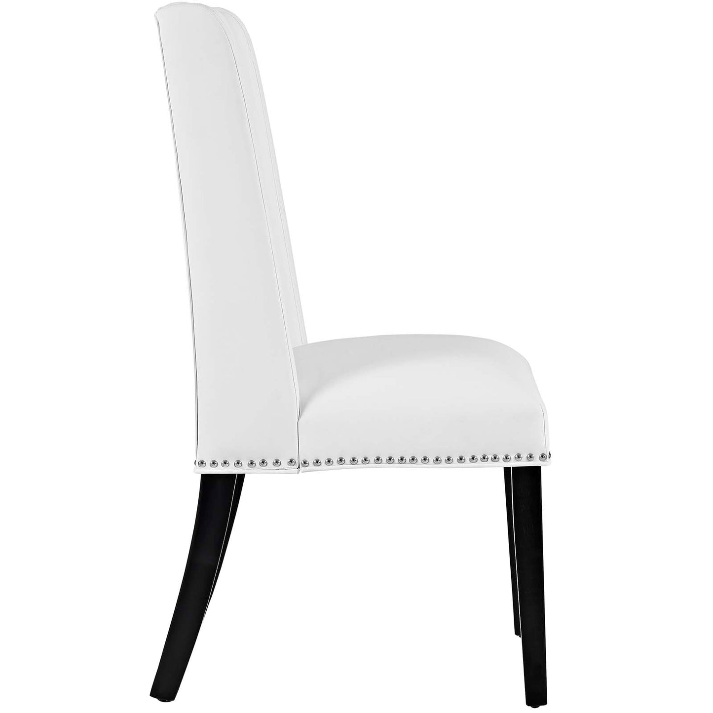 Baron Dining Chair Vinyl Set of 4 White EEI-3502-WHI