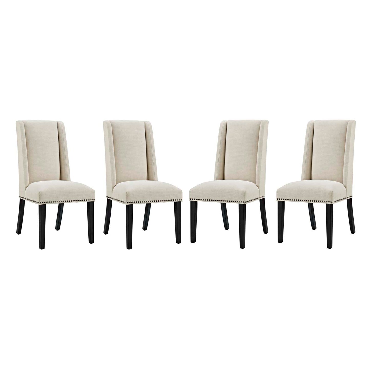 Baron Dining Chair Fabric Set of 4 Beige EEI-3503-BEI