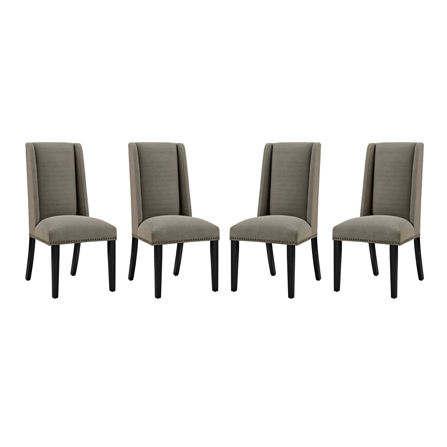 Baron Dining Chair Fabric Set of 4 Granite EEI-3503-GRA