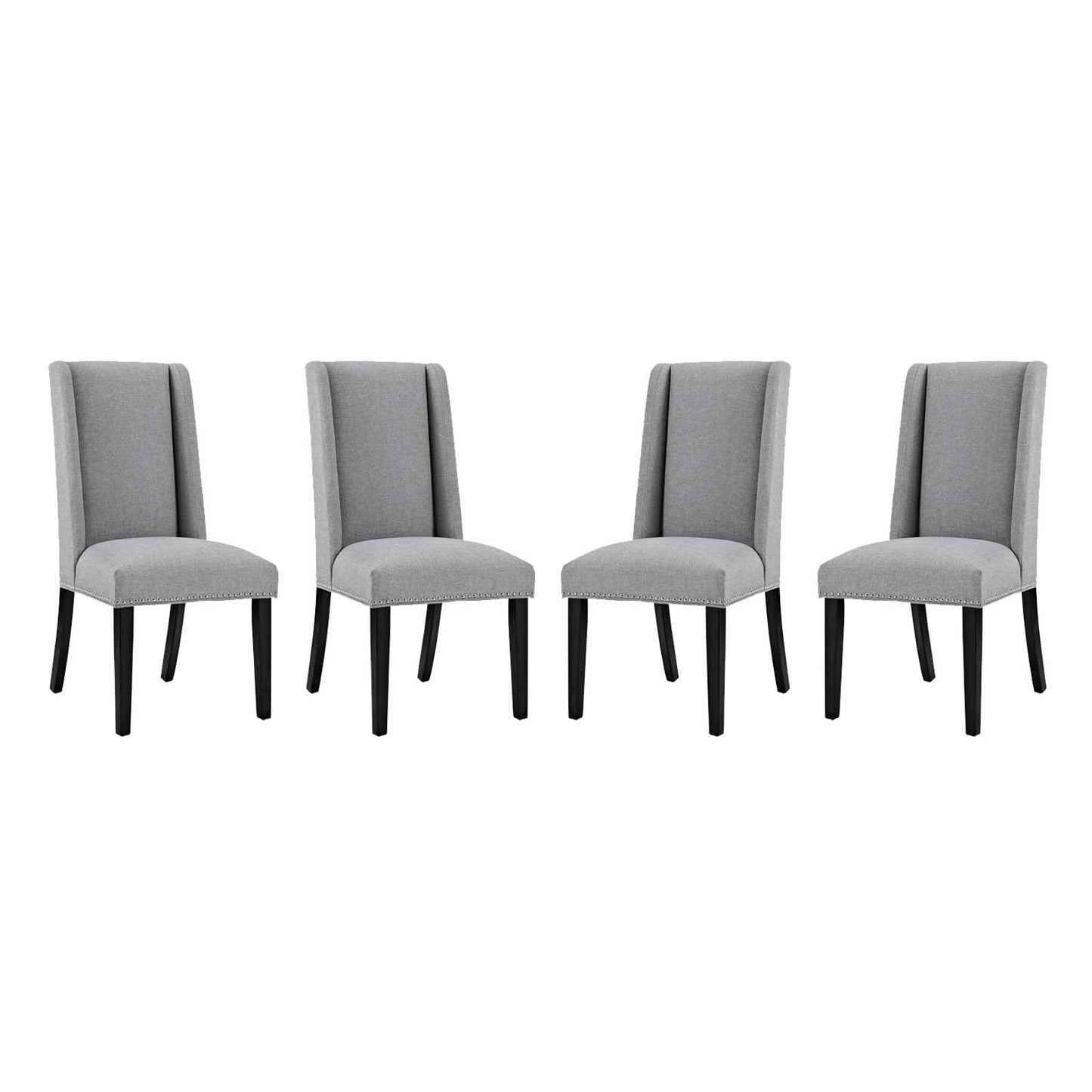 Baron Dining Chair Fabric Set of 4 Light Gray EEI-3503-LGR