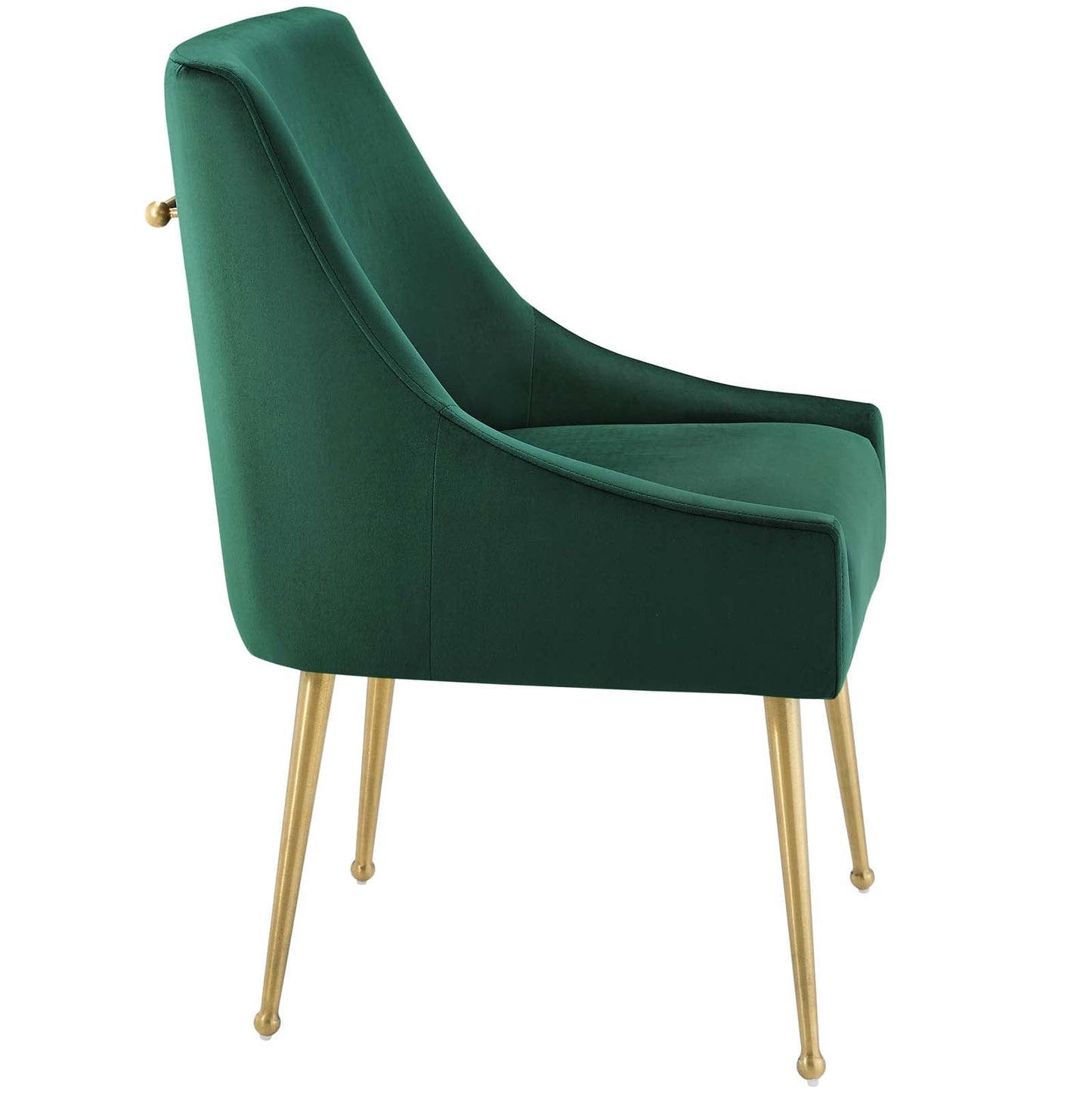 Discern Upholstered Performance Velvet Dining Chair Green EEI-3508-GRN