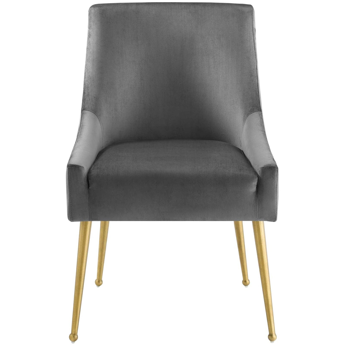 Discern Upholstered Performance Velvet Dining Chair Gray EEI-3508-GRY