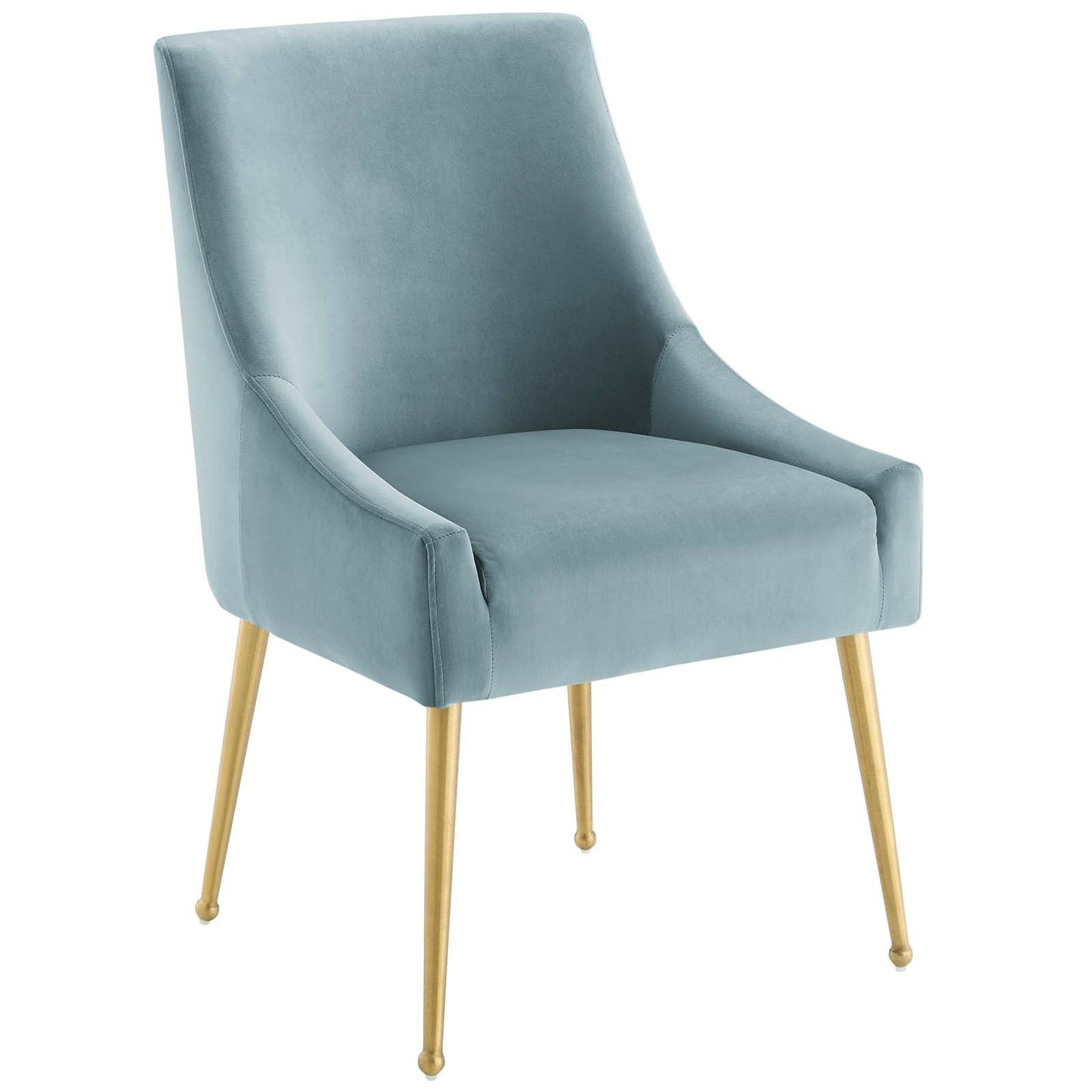 Discern Upholstered Performance Velvet Dining Chair Light Blue EEI-3508-LBU