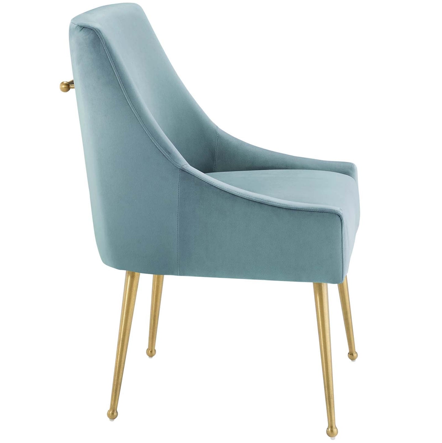 Discern Upholstered Performance Velvet Dining Chair Light Blue EEI-3508-LBU