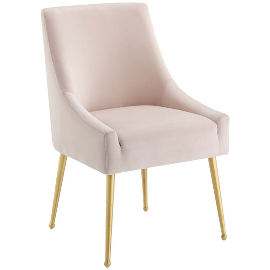 Discern Upholstered Performance Velvet Dining Chair Pink EEI-3508-PNK