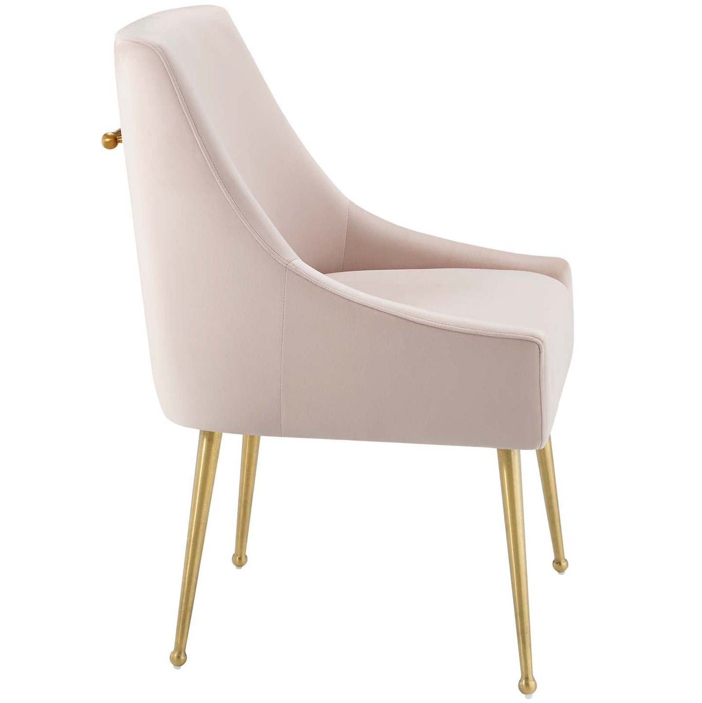 Discern Upholstered Performance Velvet Dining Chair Pink EEI-3508-PNK