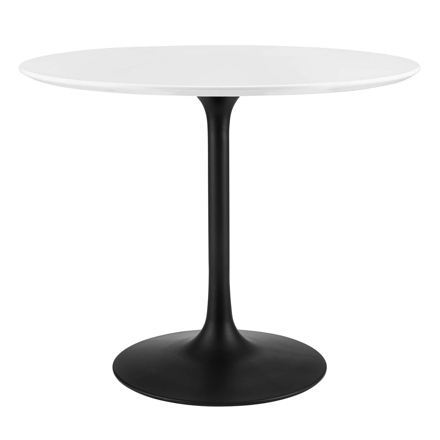 Lippa 36" Round Wood Dining Table Black White EEI-3511-BLK-WHI