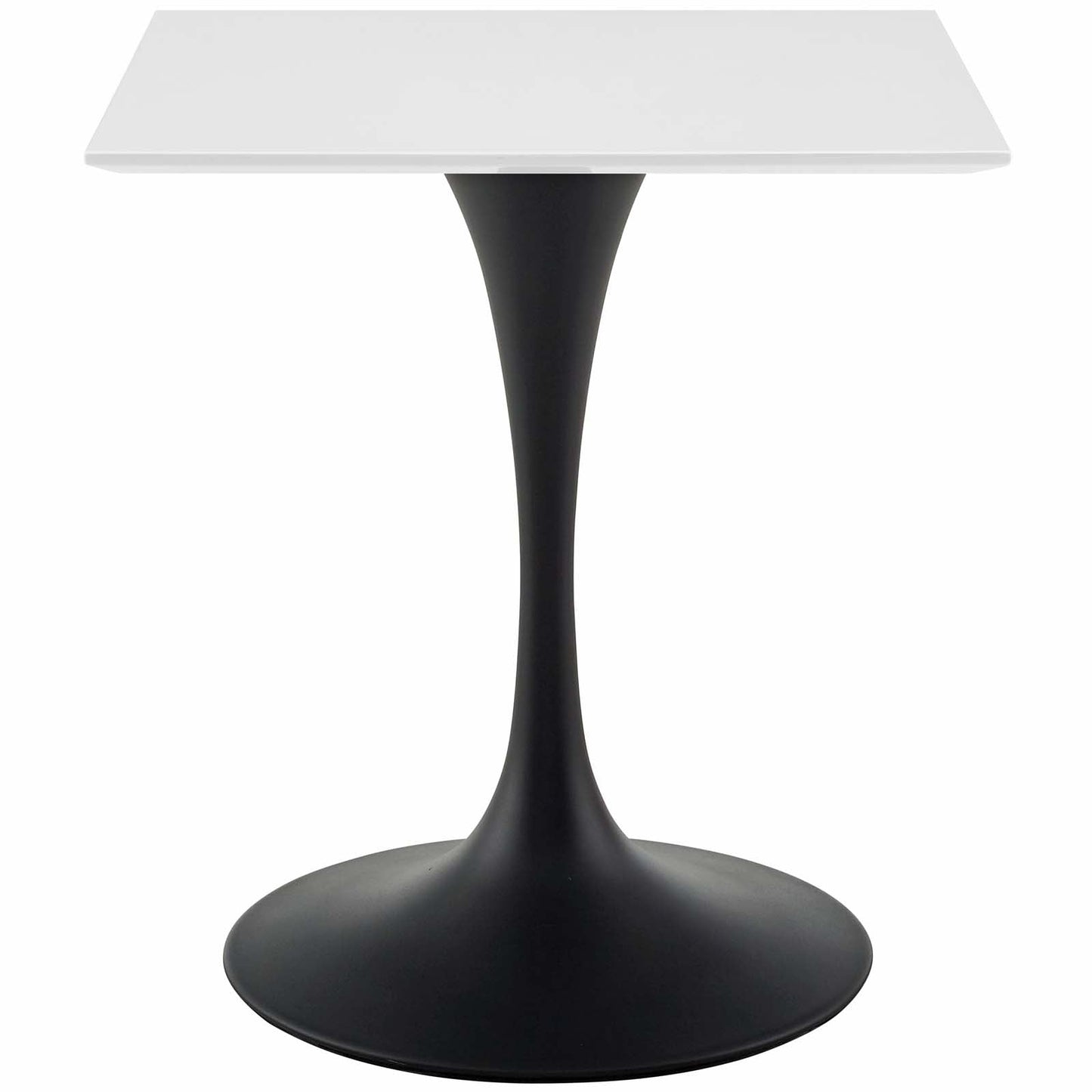 Lippa 28" Square Wood Top Dining Table Black White EEI-3513-BLK-WHI