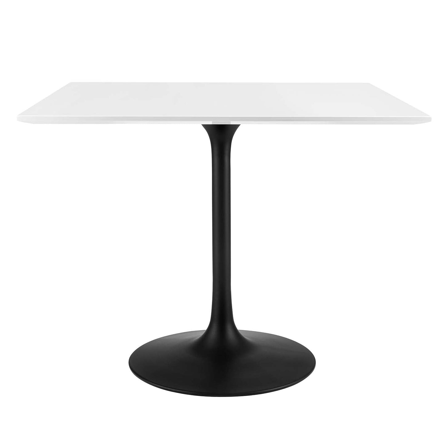 Lippa 36" Square Wood Top Dining Table Black White EEI-3514-BLK-WHI