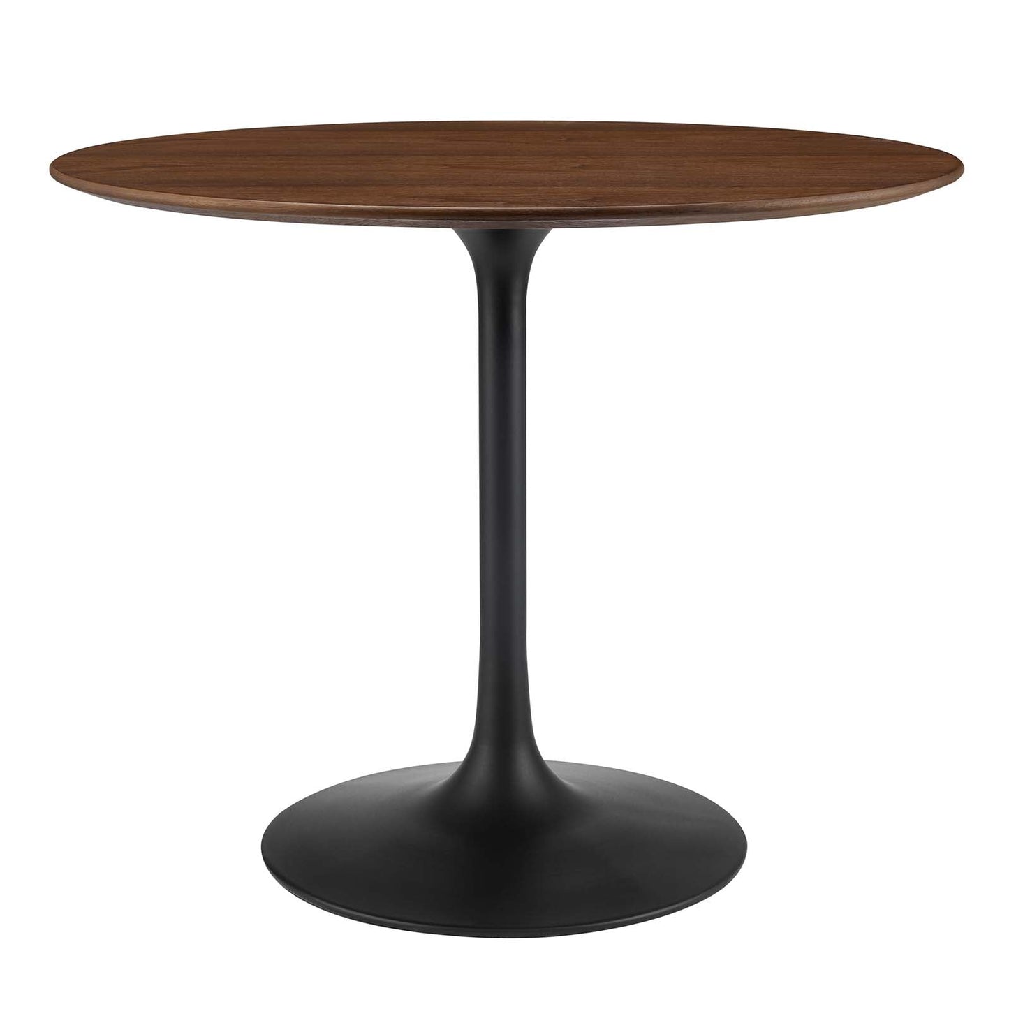 Lippa 36" Round Wood Grain Dining Table Black Walnut EEI-3519-BLK-WAL