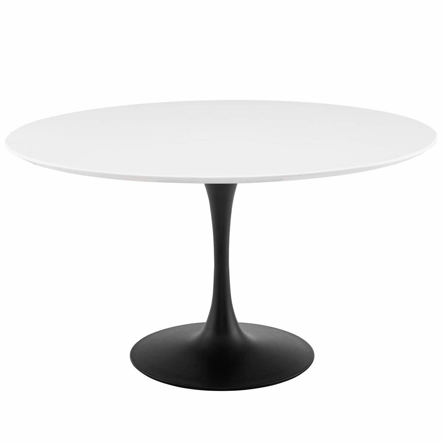 Lippa 54" Round Wood Dining Table Black White EEI-3523-BLK-WHI