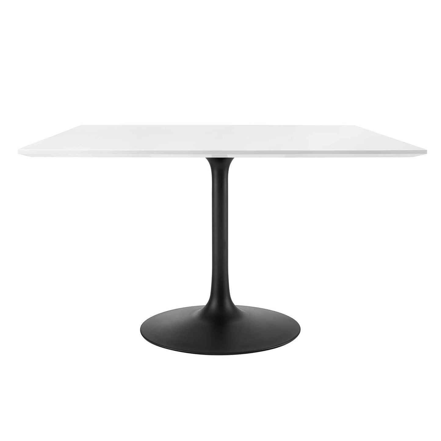 Lippa 48" Square Dining Table Black White EEI-3525-BLK-WHI