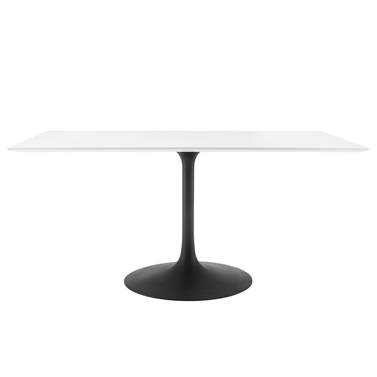 Lippa 60" Rectangle Dining Table Black White EEI-3541-BLK-WHI