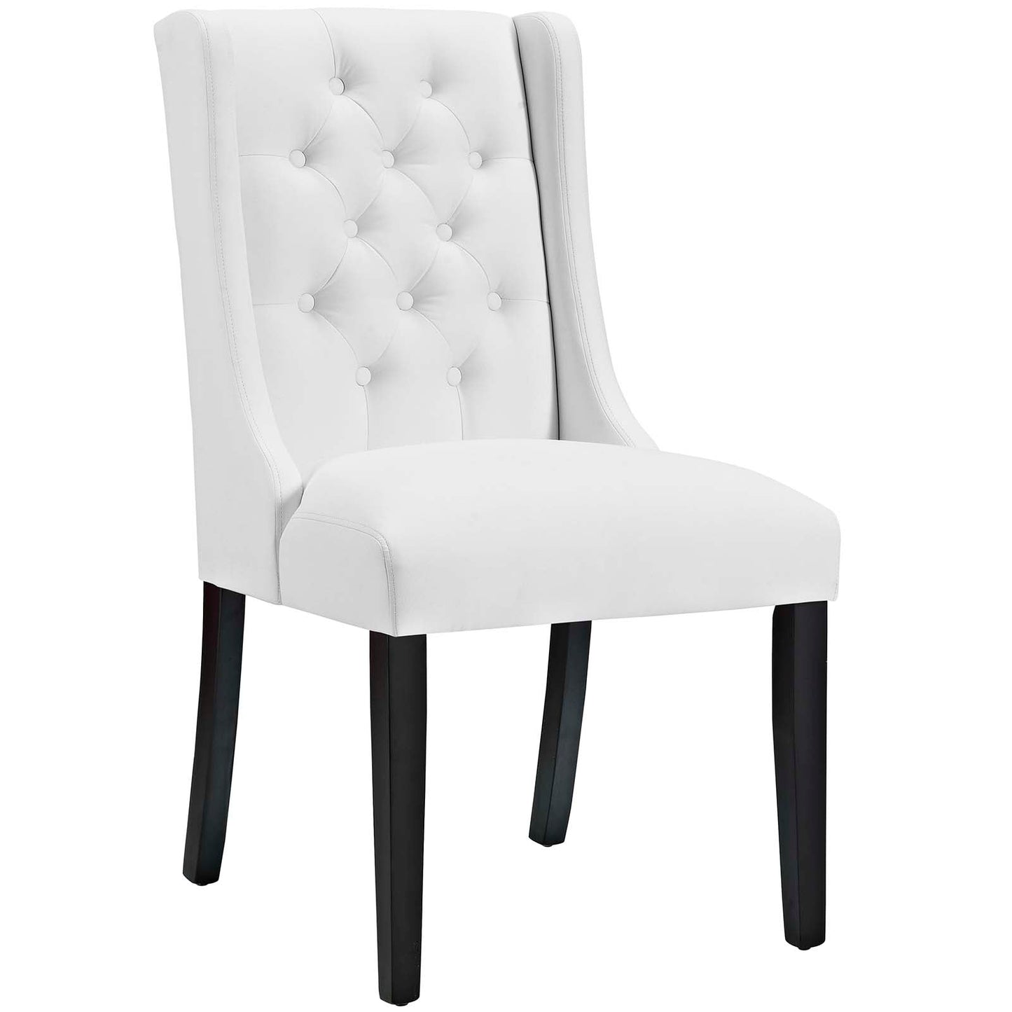 Baronet Dining Chair Vinyl Set of 2 White EEI-3555-WHI