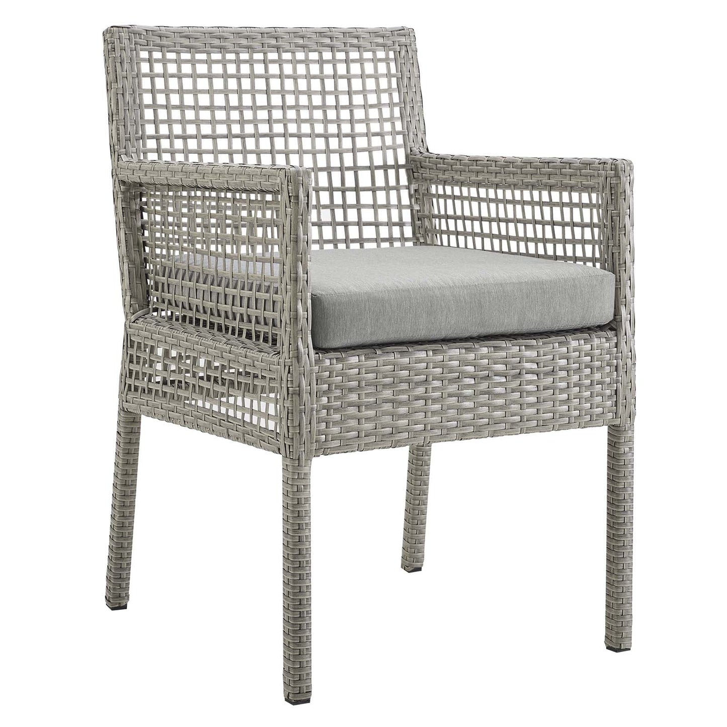 Aura 7 Piece Outdoor Patio Wicker Rattan Set Gray Gray EEI-3560-GRY-GRY-SET