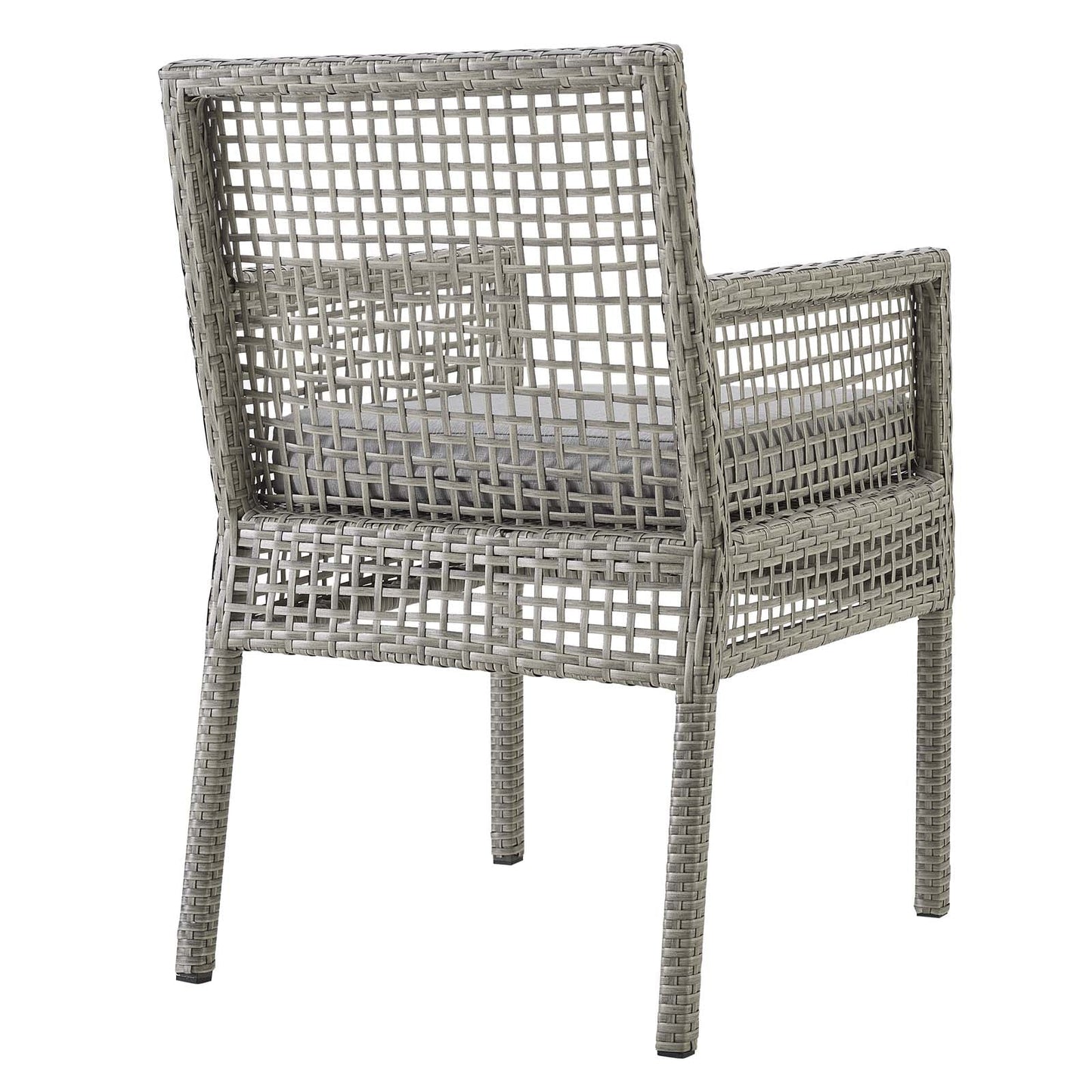 Aura 7 Piece Outdoor Patio Wicker Rattan Set Gray Gray EEI-3560-GRY-GRY-SET