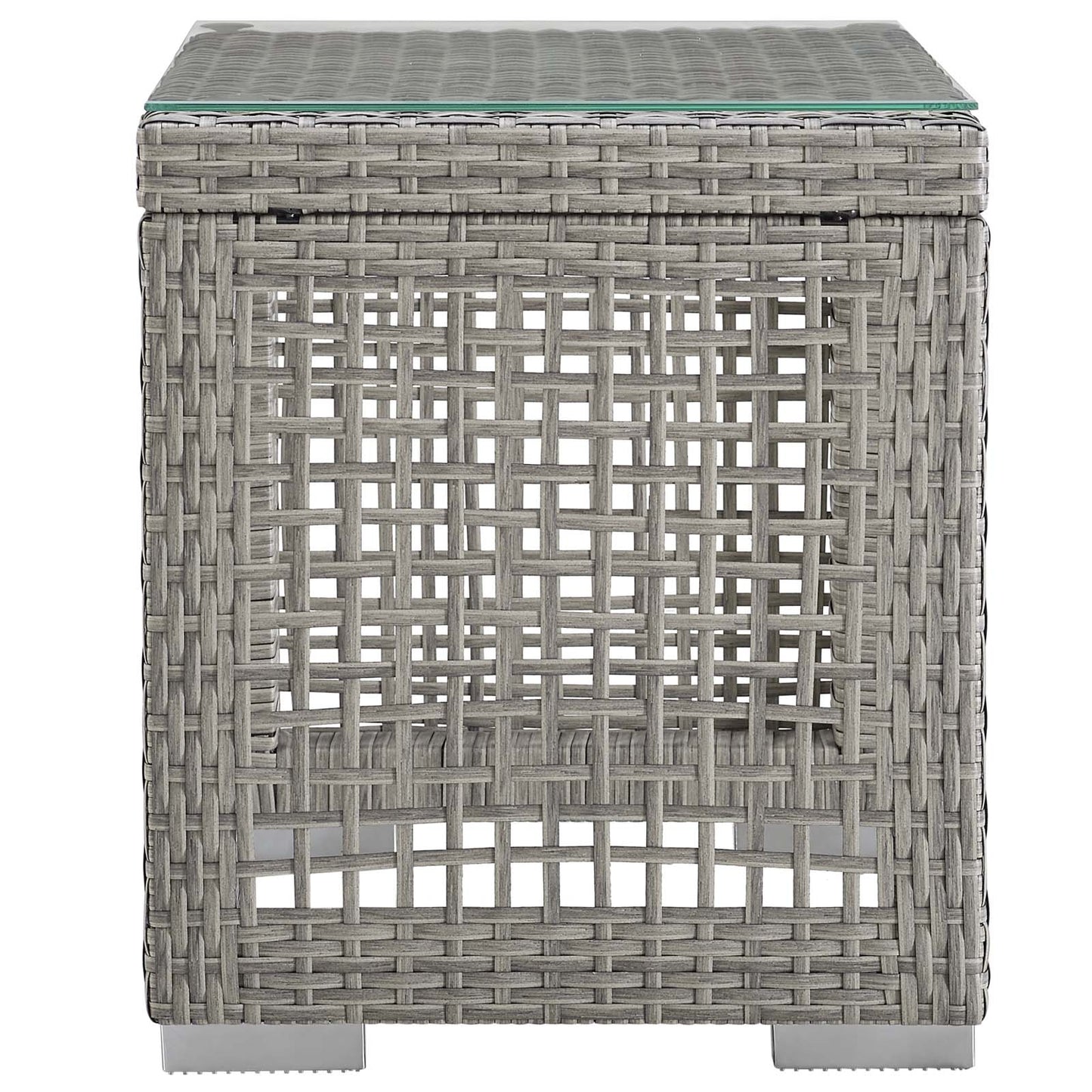 Aura 3 Piece Outdoor Patio Wicker Rattan Set Gray Gray EEI-3595-GRY-GRY-SET