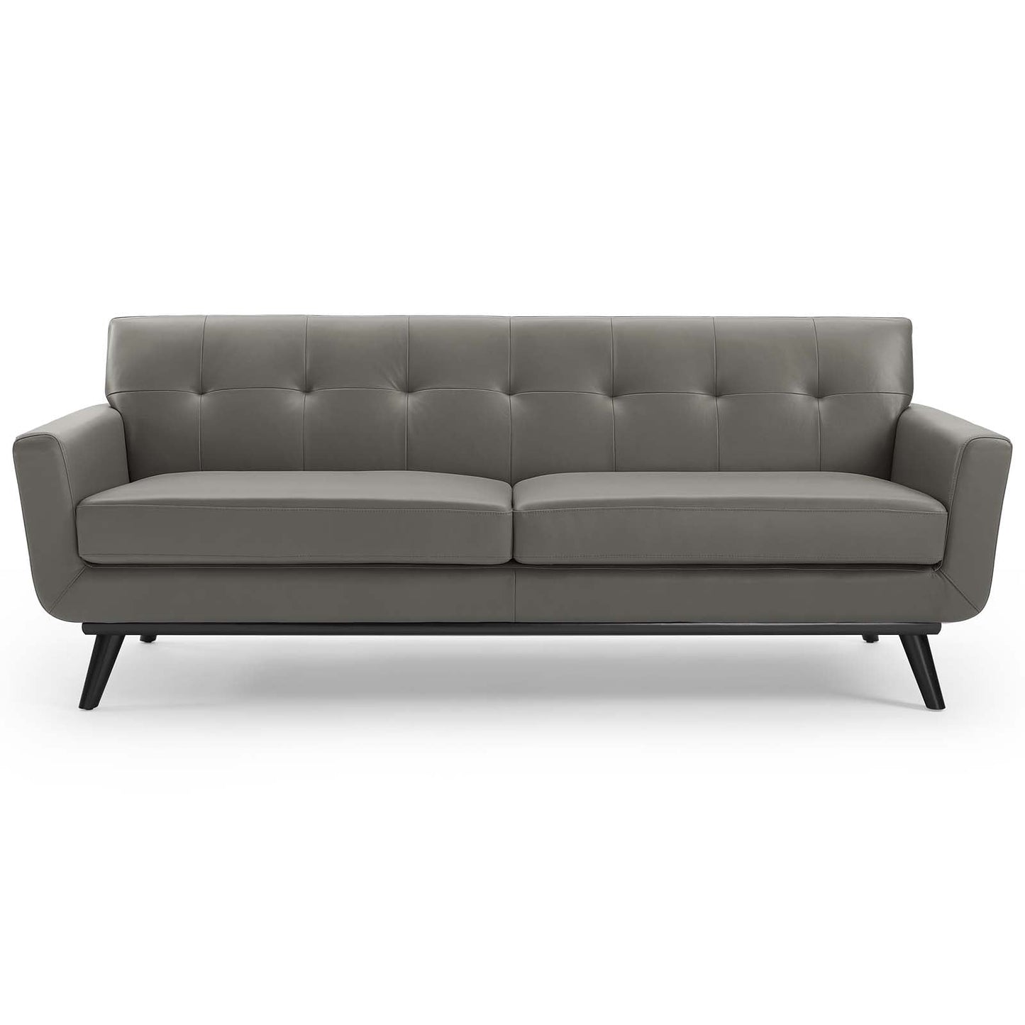 Engage Top-Grain Leather Living Room Lounge Sofa Gray EEI-3733-GRY