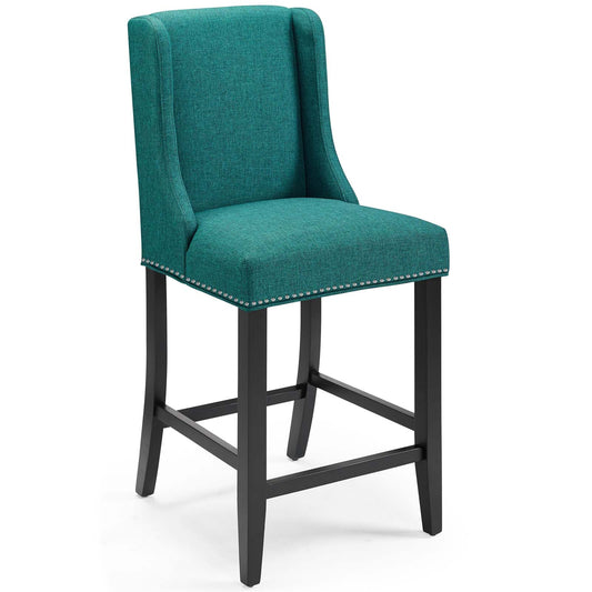 Baron Upholstered Fabric Counter Stool Teal EEI-3735-TEA